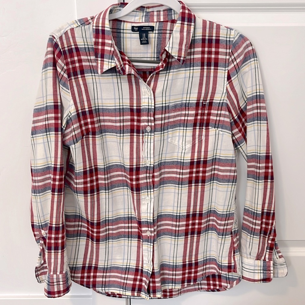 GAP Factory Cotton Flannel Long-Sleeve Shirt